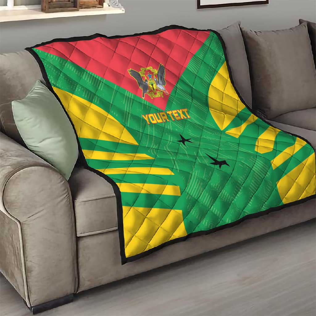 Sao Tome and Principe Football Custom Quilt Sporty Style - Green Color LT15