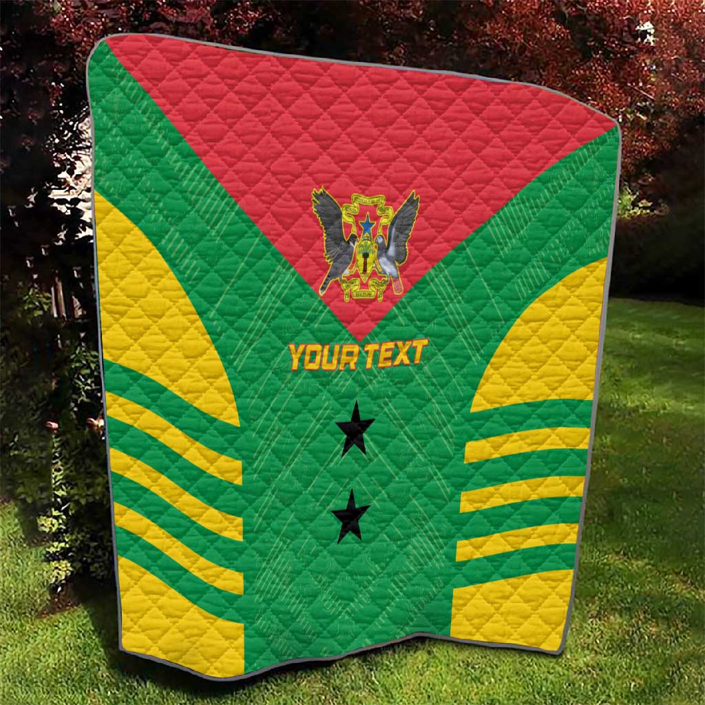Sao Tome and Principe Football Custom Quilt Sporty Style - Green Color LT15