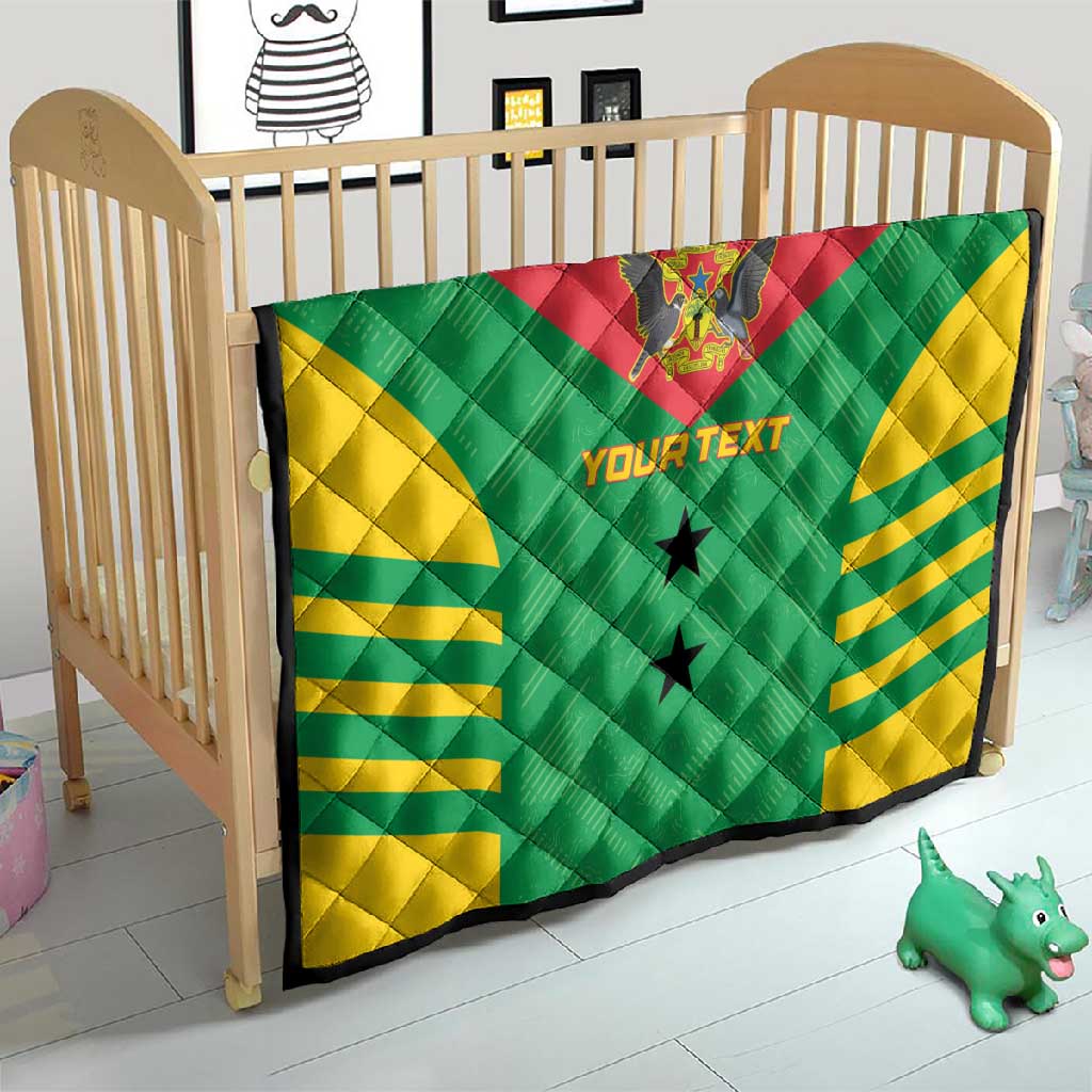 Sao Tome and Principe Football Custom Quilt Sporty Style - Green Color LT15
