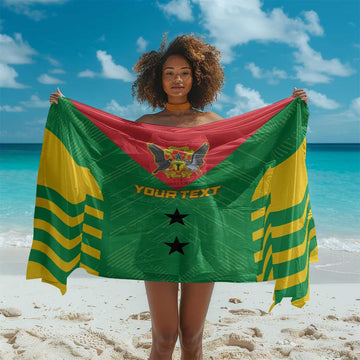 Sao Tome and Principe Football Custom Sarong Sporty Style - Green Color LT15