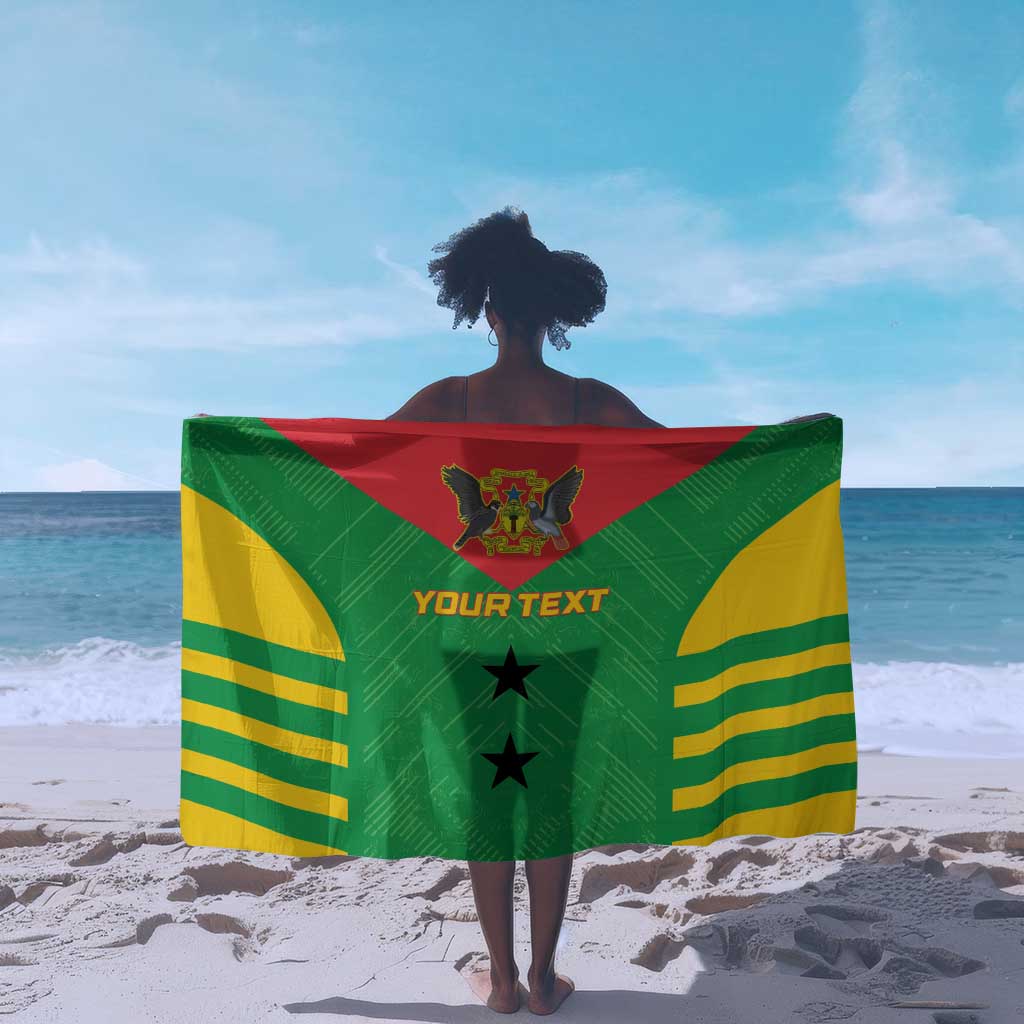 Sao Tome and Principe Football Custom Sarong Sporty Style - Green Color LT15