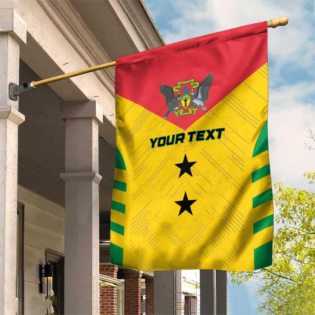 Sao Tome and Principe Football Custom Garden Flag Sporty Style - Yellow Color LT15