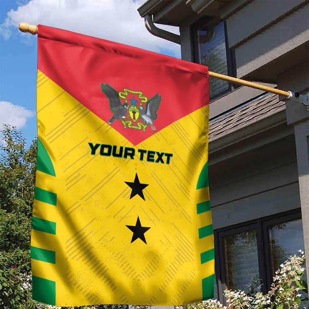 Sao Tome and Principe Football Custom Garden Flag Sporty Style - Yellow Color LT15