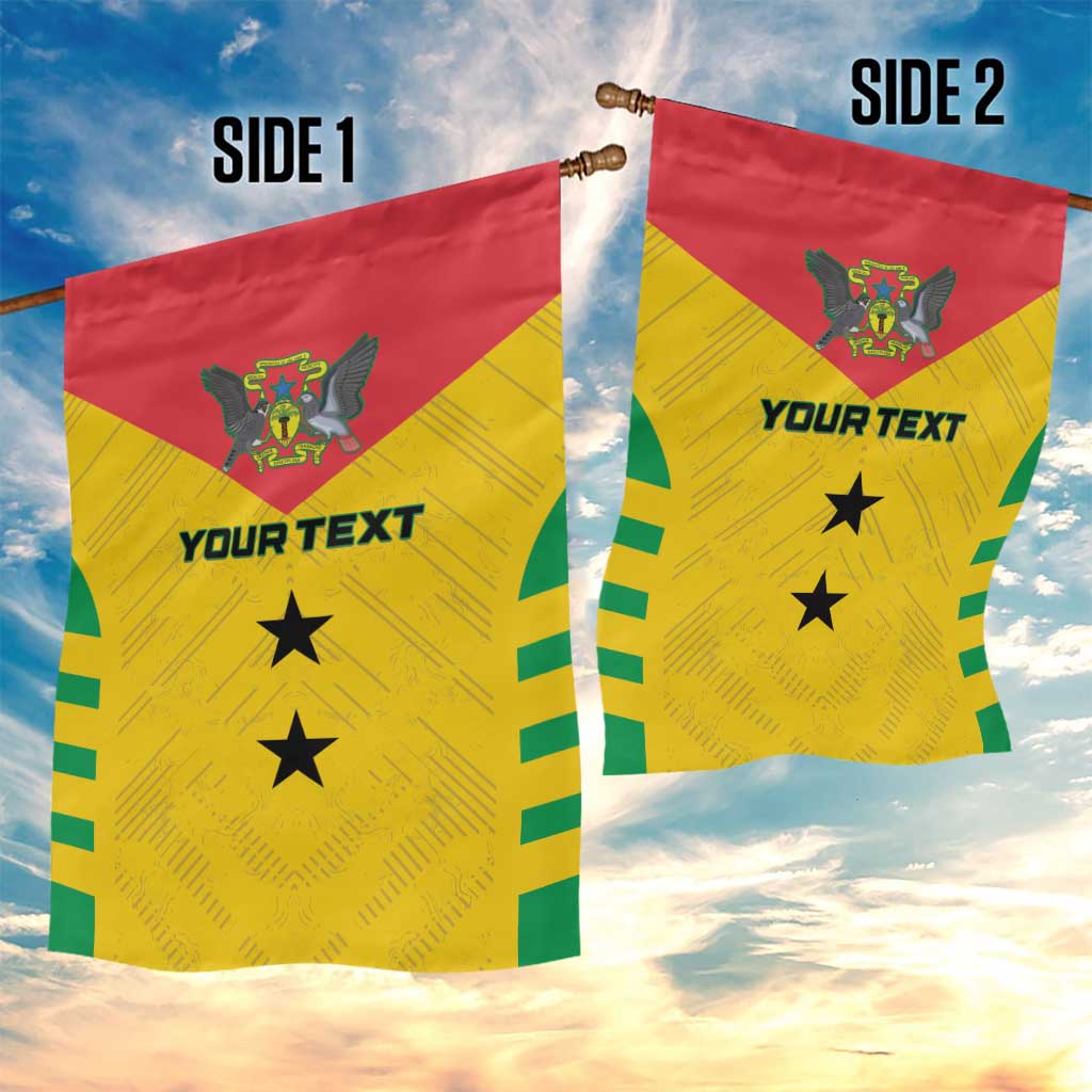 Sao Tome and Principe Football Custom Garden Flag Sporty Style - Yellow Color LT15