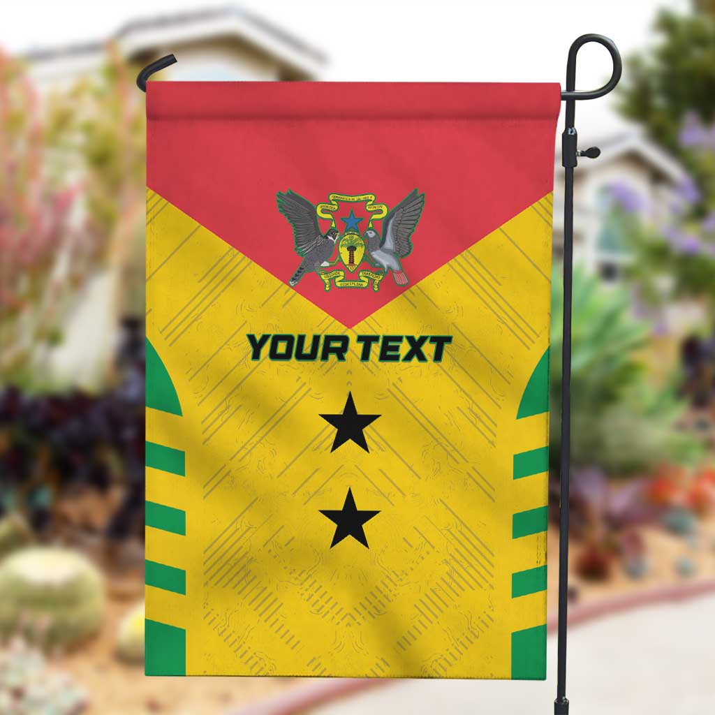 Sao Tome and Principe Football Custom Garden Flag Sporty Style - Yellow Color LT15