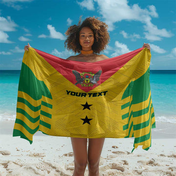 Sao Tome and Principe Football Custom Sarong Sporty Style - Yellow Color LT15
