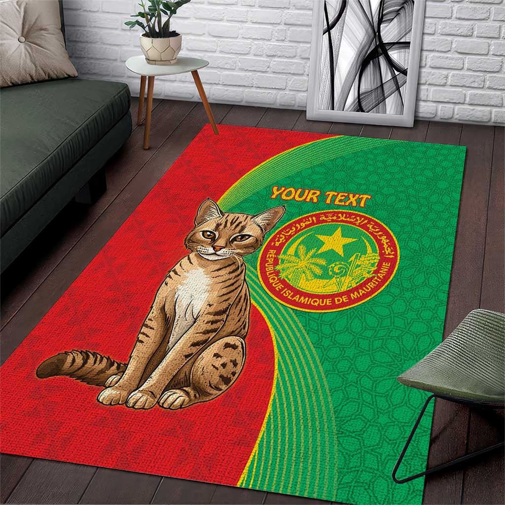Personalized Mauritania Area Rug Felis Lybica - Islamic Mix African Pattern LT15