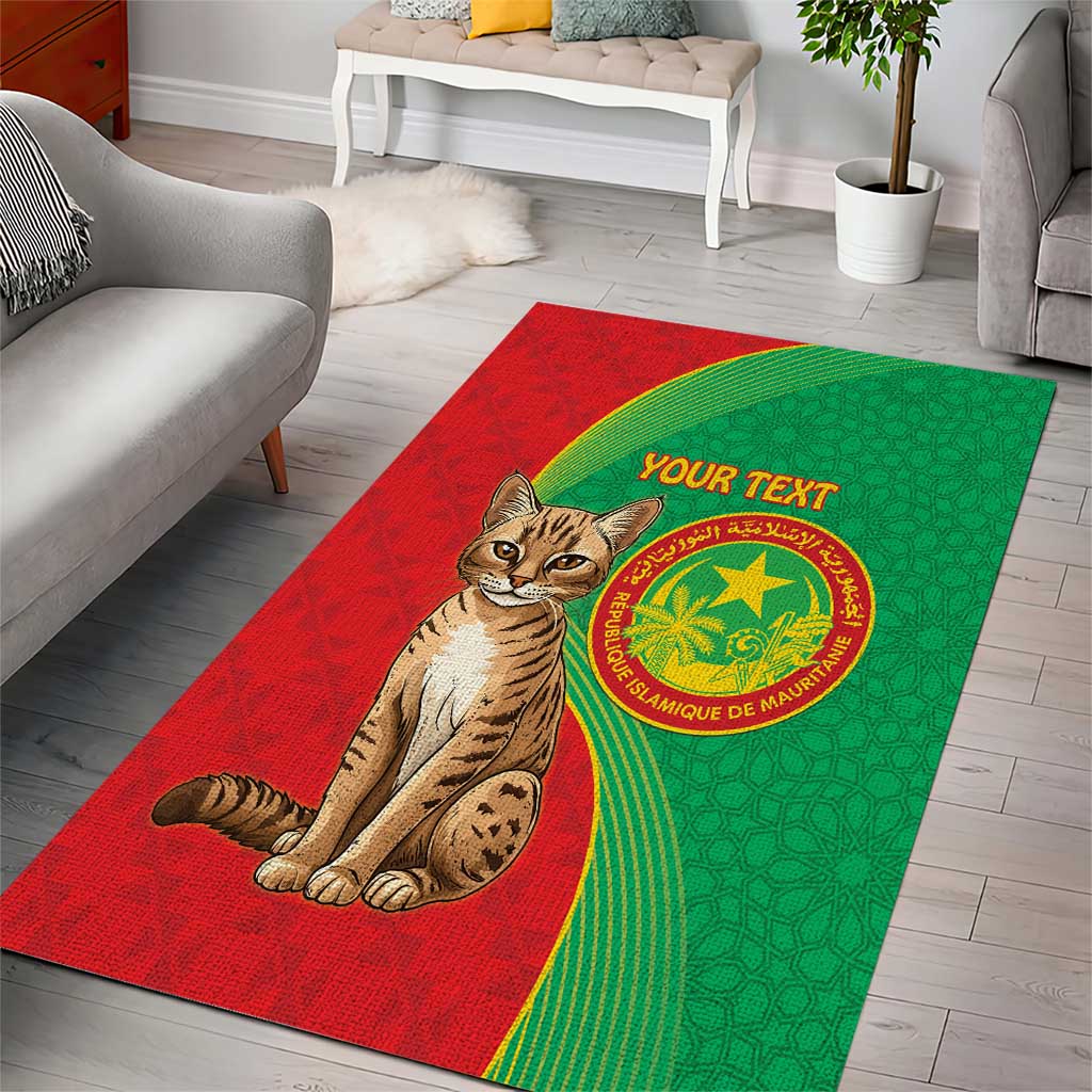 Personalized Mauritania Area Rug Felis Lybica - Islamic Mix African Pattern LT15