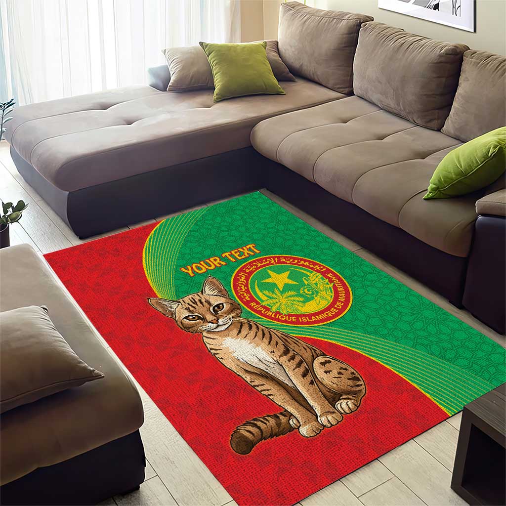 Personalized Mauritania Area Rug Felis Lybica - Islamic Mix African Pattern LT15