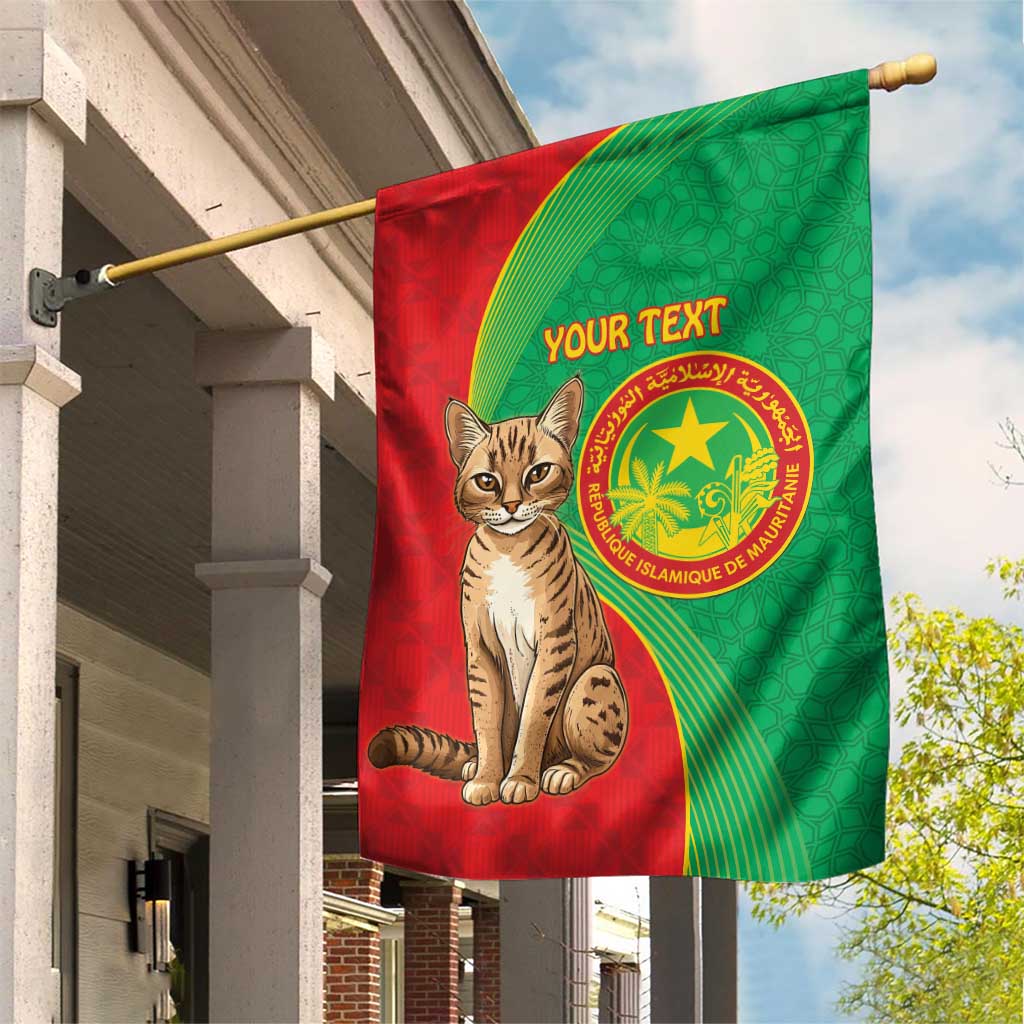 Personalized Mauritania Garden Flag Felis Lybica - Islamic Mix African Pattern LT15