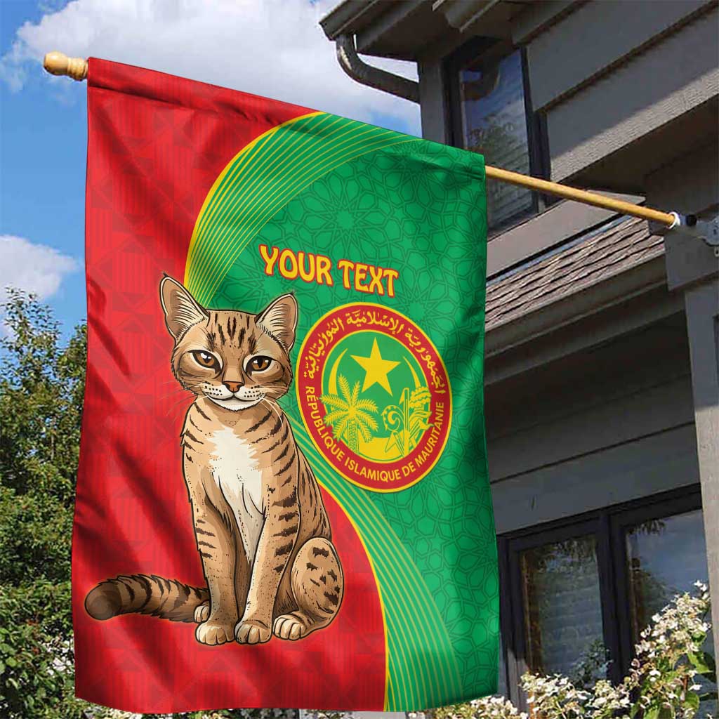 Personalized Mauritania Garden Flag Felis Lybica - Islamic Mix African Pattern LT15