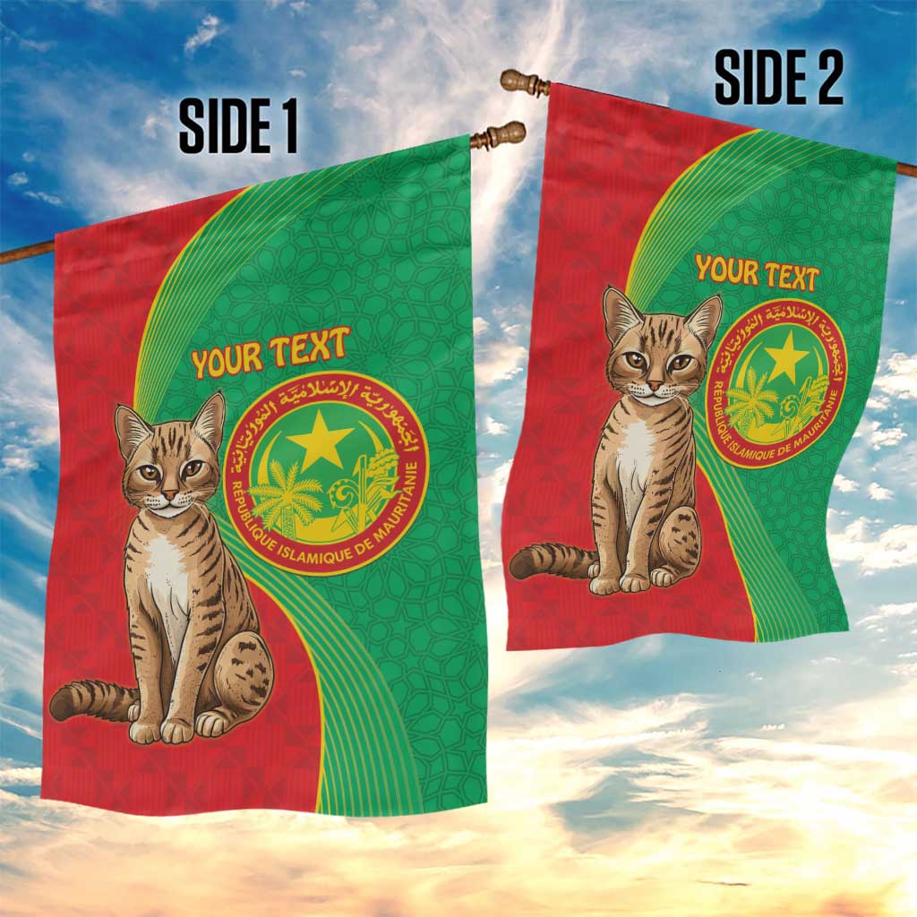 Personalized Mauritania Garden Flag Felis Lybica - Islamic Mix African Pattern LT15