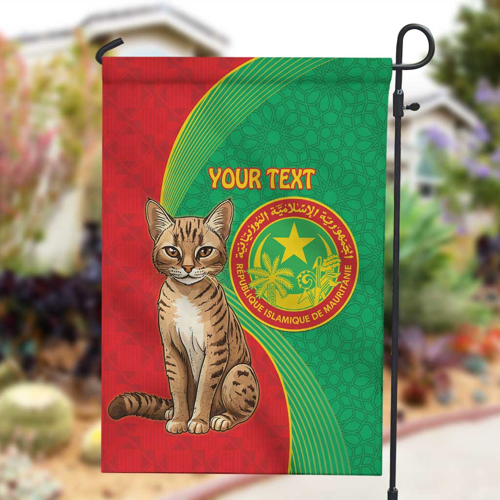 Personalized Mauritania Garden Flag Felis Lybica - Islamic Mix African Pattern LT15