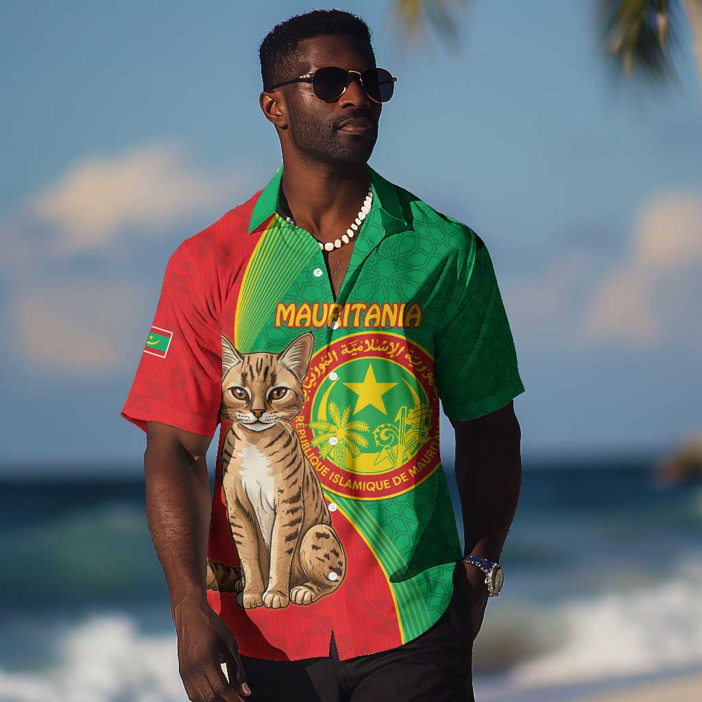 Personalized Mauritania Hawaiian Shirt Felis Lybica - Islamic Mix African Pattern LT15