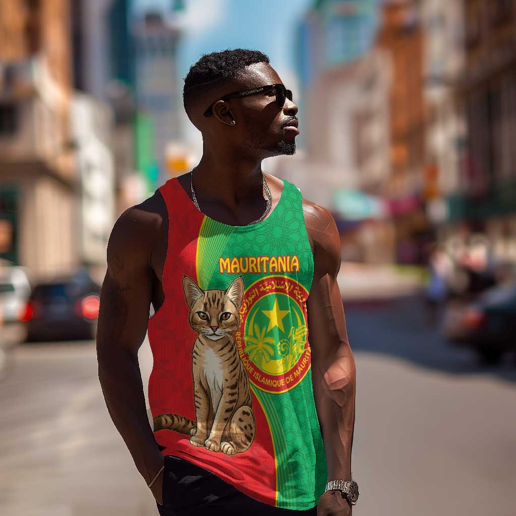 Personalized Mauritania Men Tank Top Felis Lybica - Islamic Mix African Pattern LT15