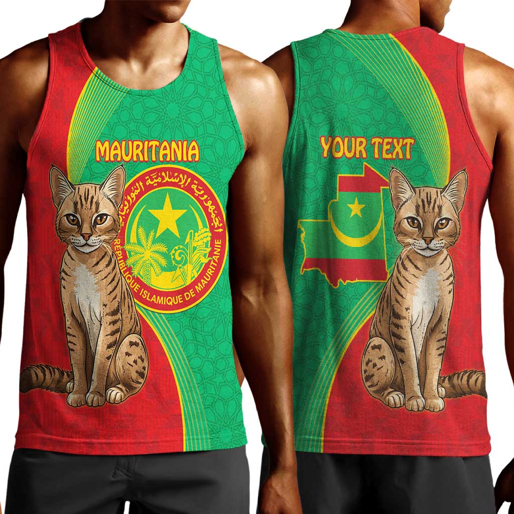 Personalized Mauritania Men Tank Top Felis Lybica - Islamic Mix African Pattern LT15