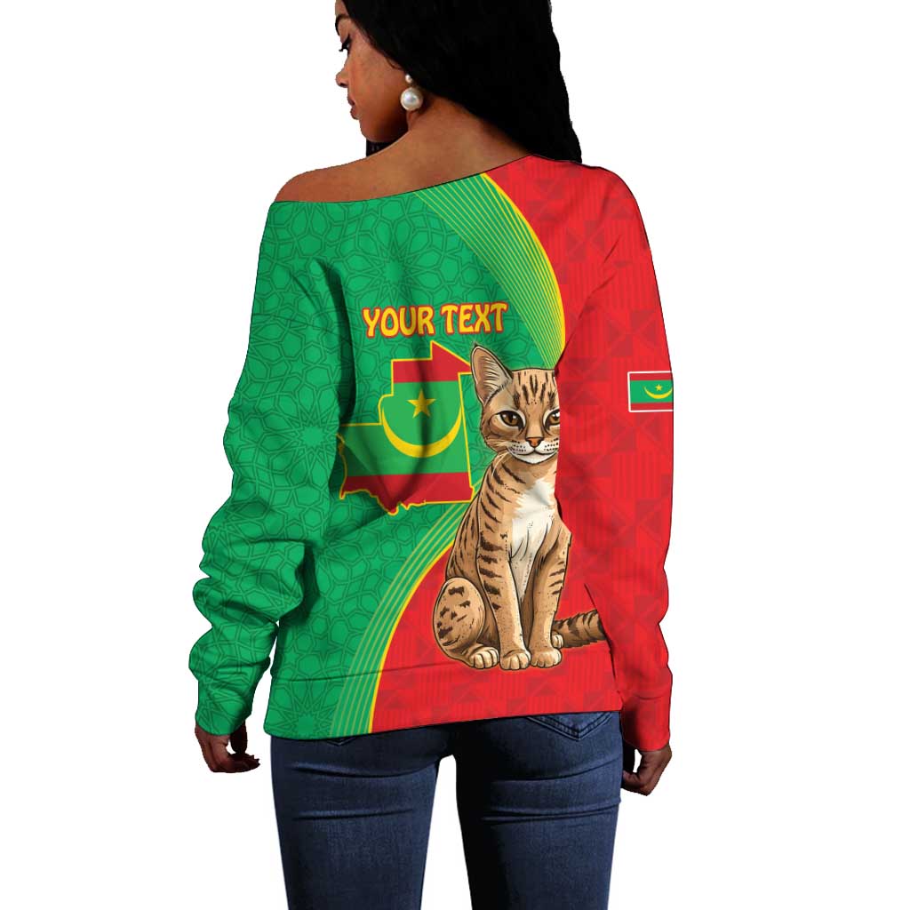 Personalized Mauritania Off Shoulder Sweater Felis Lybica - Islamic Mix African Pattern LT15