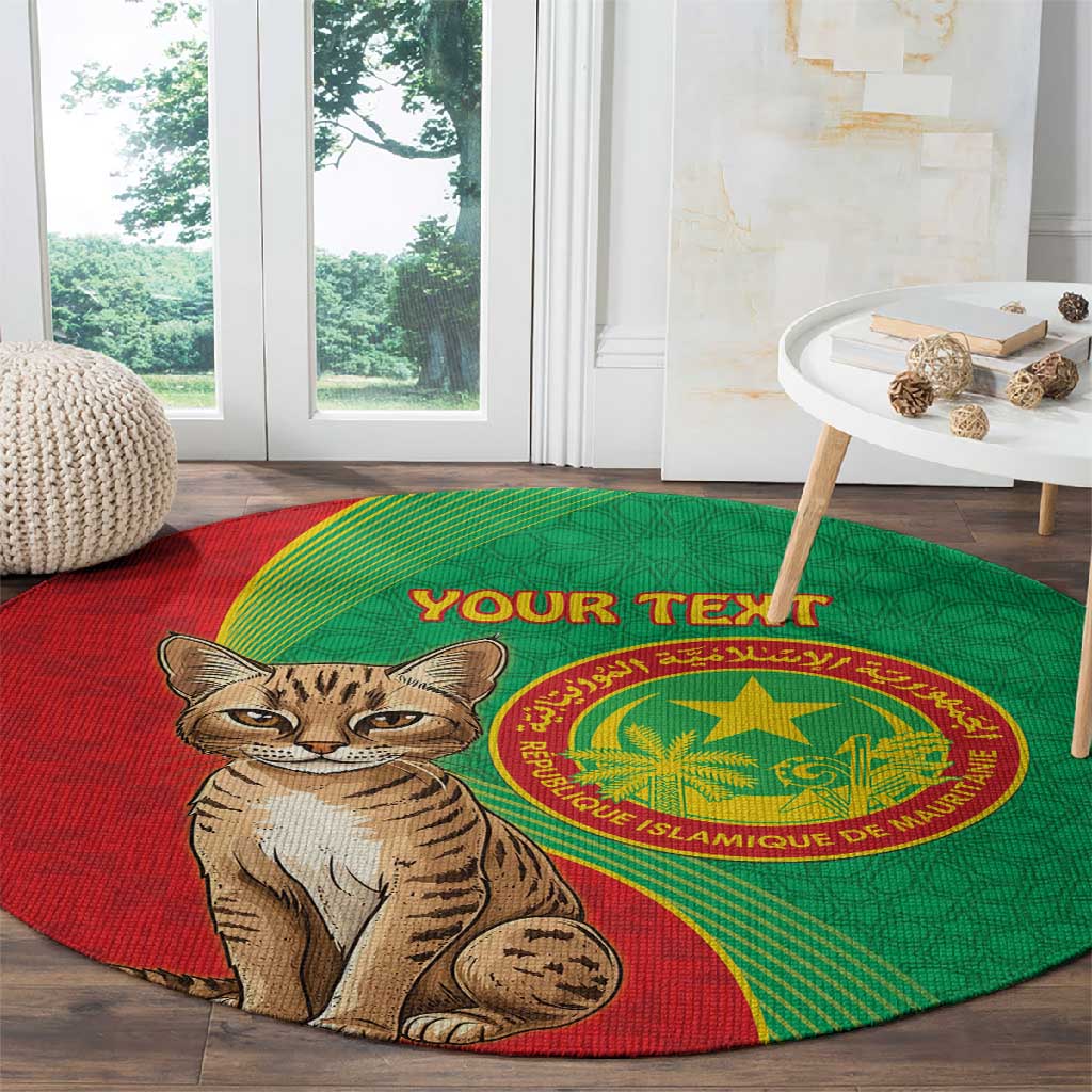 Personalized Mauritania Round Carpet Felis Lybica - Islamic Mix African Pattern LT15