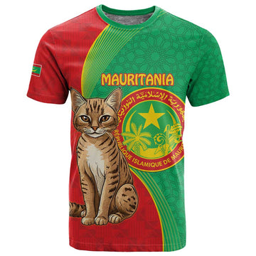 Personalized Mauritania T shirt Felis Lybica - Islamic Mix African Pattern LT15