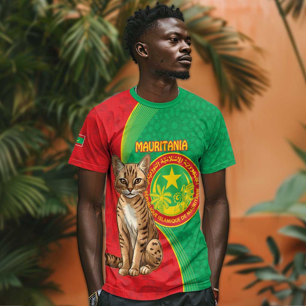 Personalized Mauritania T shirt Felis Lybica - Islamic Mix African Pattern LT15