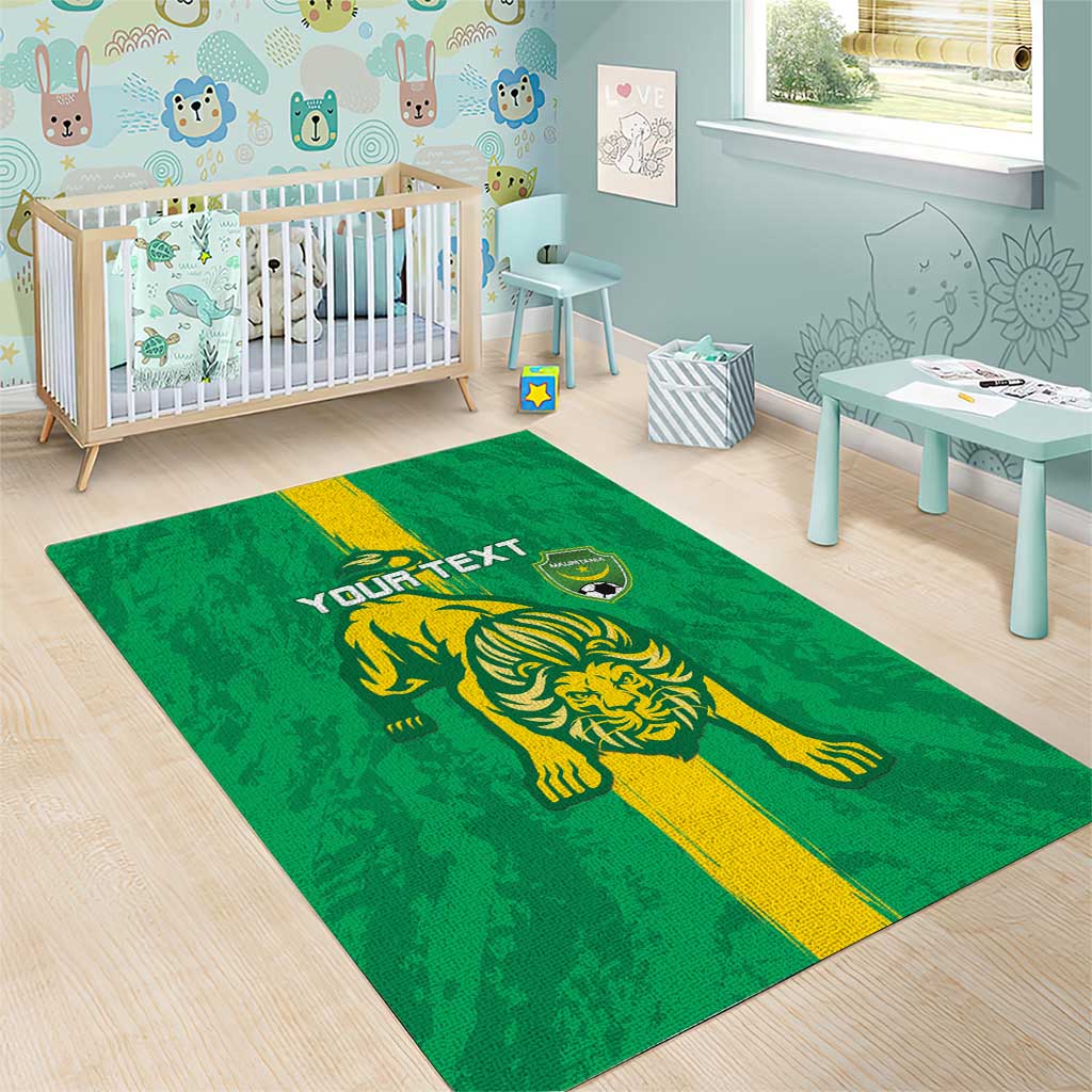 Custom Mauritania Football Area Rug Go Lions of Chinguetti LT15