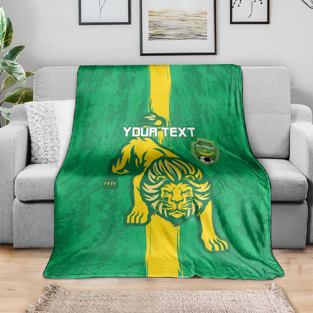 Custom Mauritania Football Blanket Go Lions of Chinguetti LT15