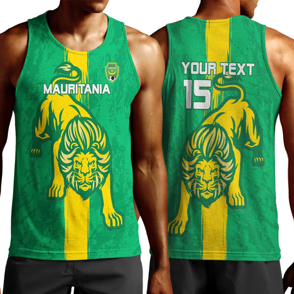 Custom Mauritania Football Men Tank Top Go Lions of Chinguetti LT15