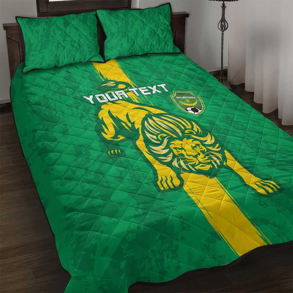 Custom Mauritania Football Quilt Bed Set Go Lions of Chinguetti LT15