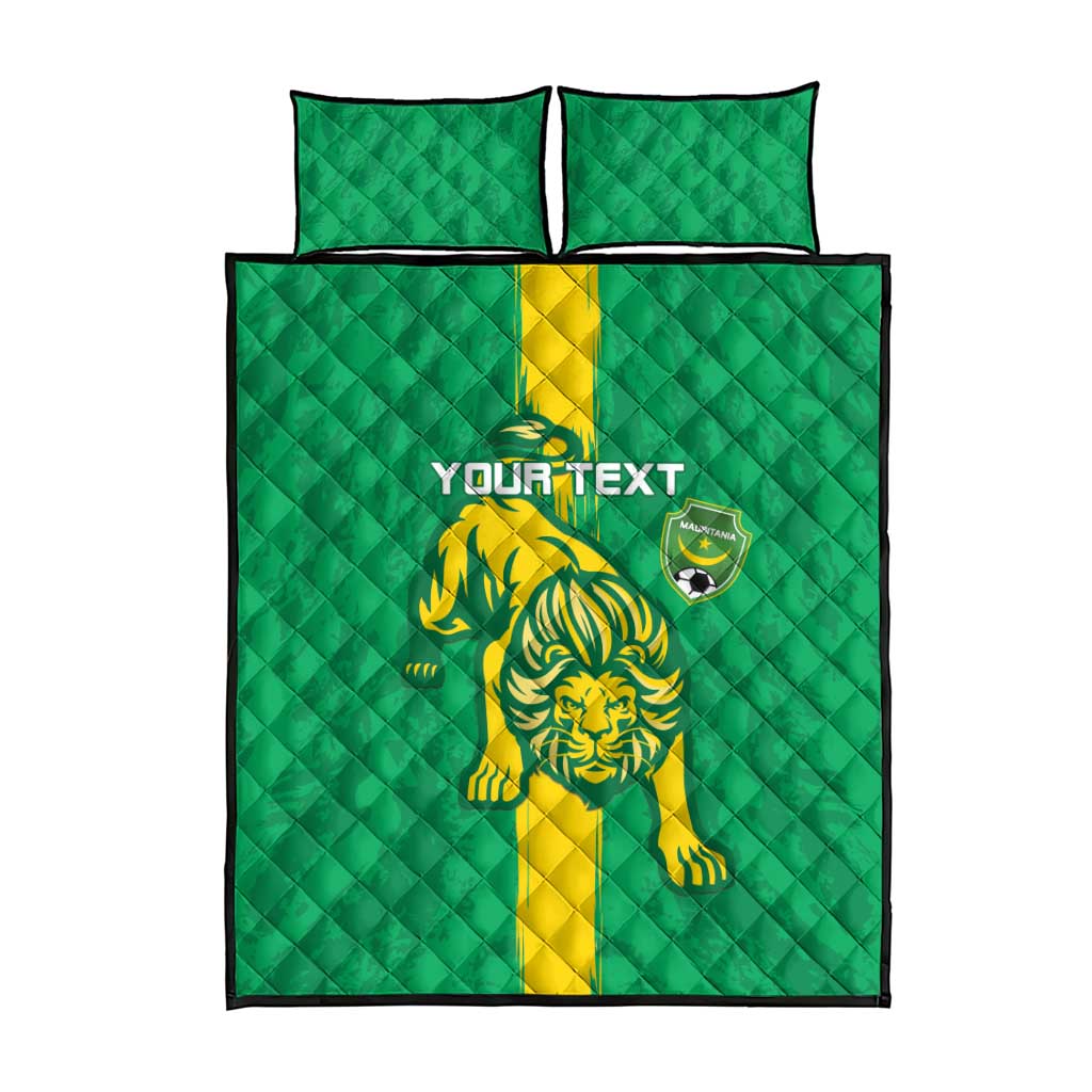 Custom Mauritania Football Quilt Bed Set Go Lions of Chinguetti LT15