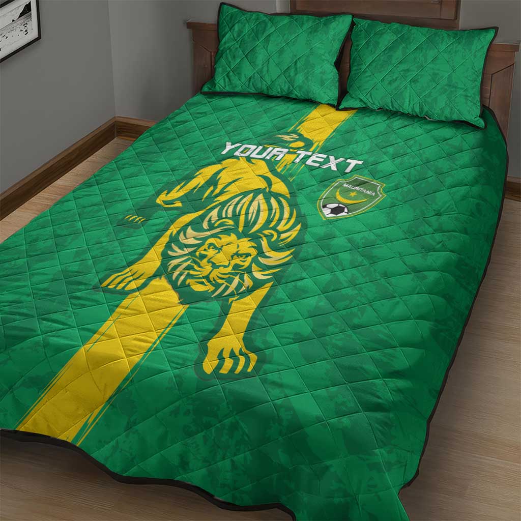 Custom Mauritania Football Quilt Bed Set Go Lions of Chinguetti LT15
