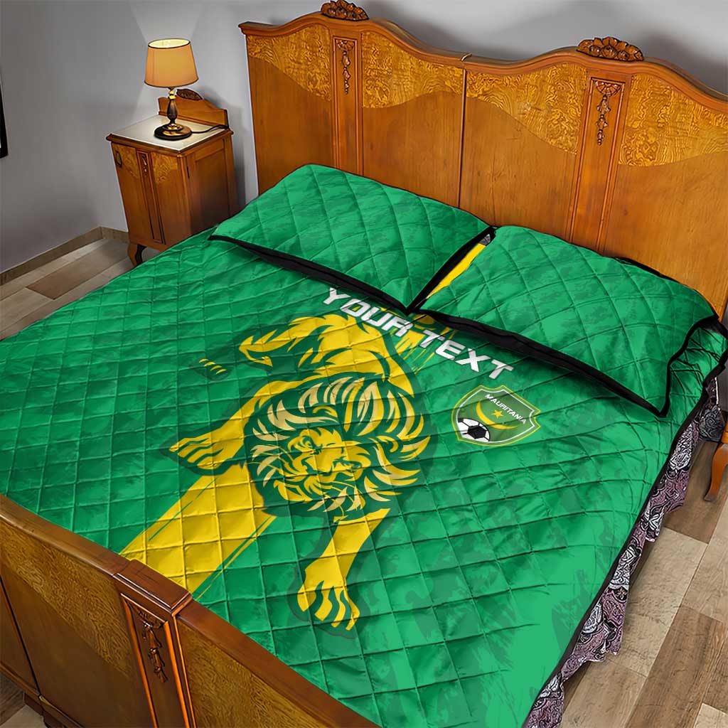 Custom Mauritania Football Quilt Bed Set Go Lions of Chinguetti LT15