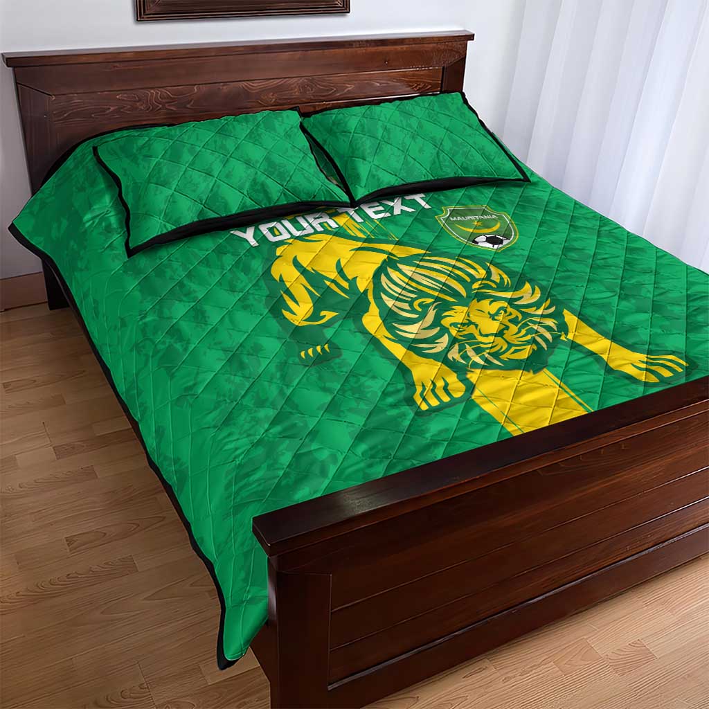 Custom Mauritania Football Quilt Bed Set Go Lions of Chinguetti LT15