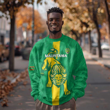 Custom Mauritania Football Sweatshirt Go Lions of Chinguetti LT15