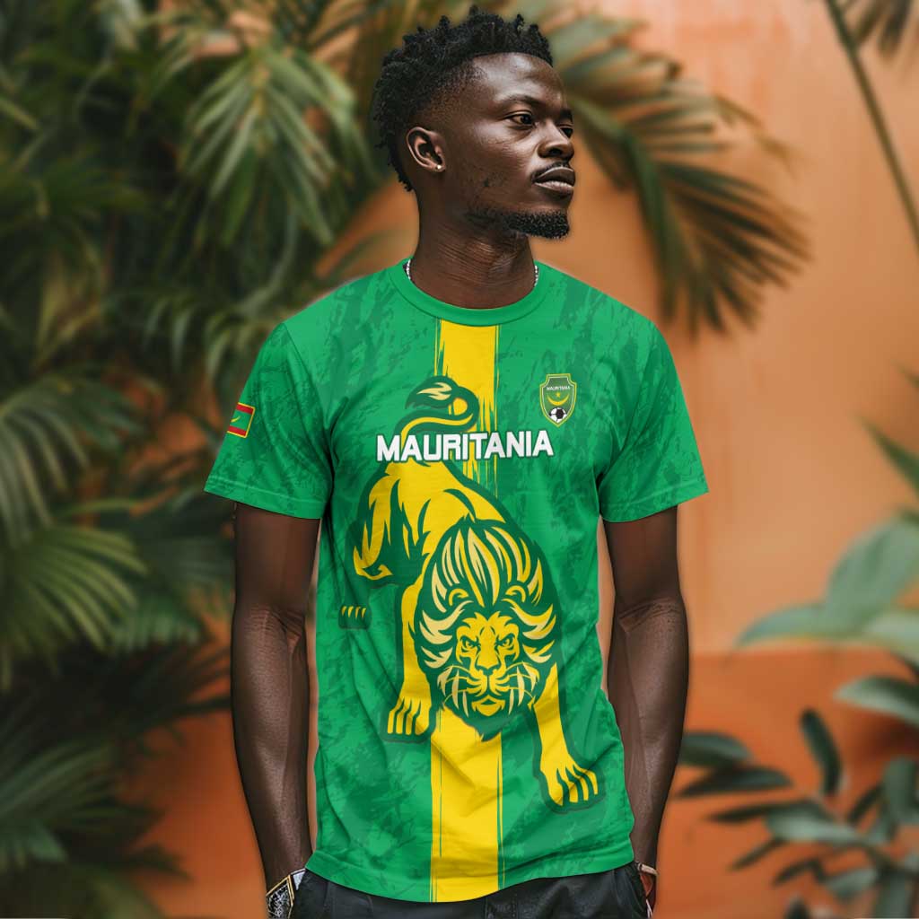Custom Mauritania Football T shirt Go Lions of Chinguetti LT15