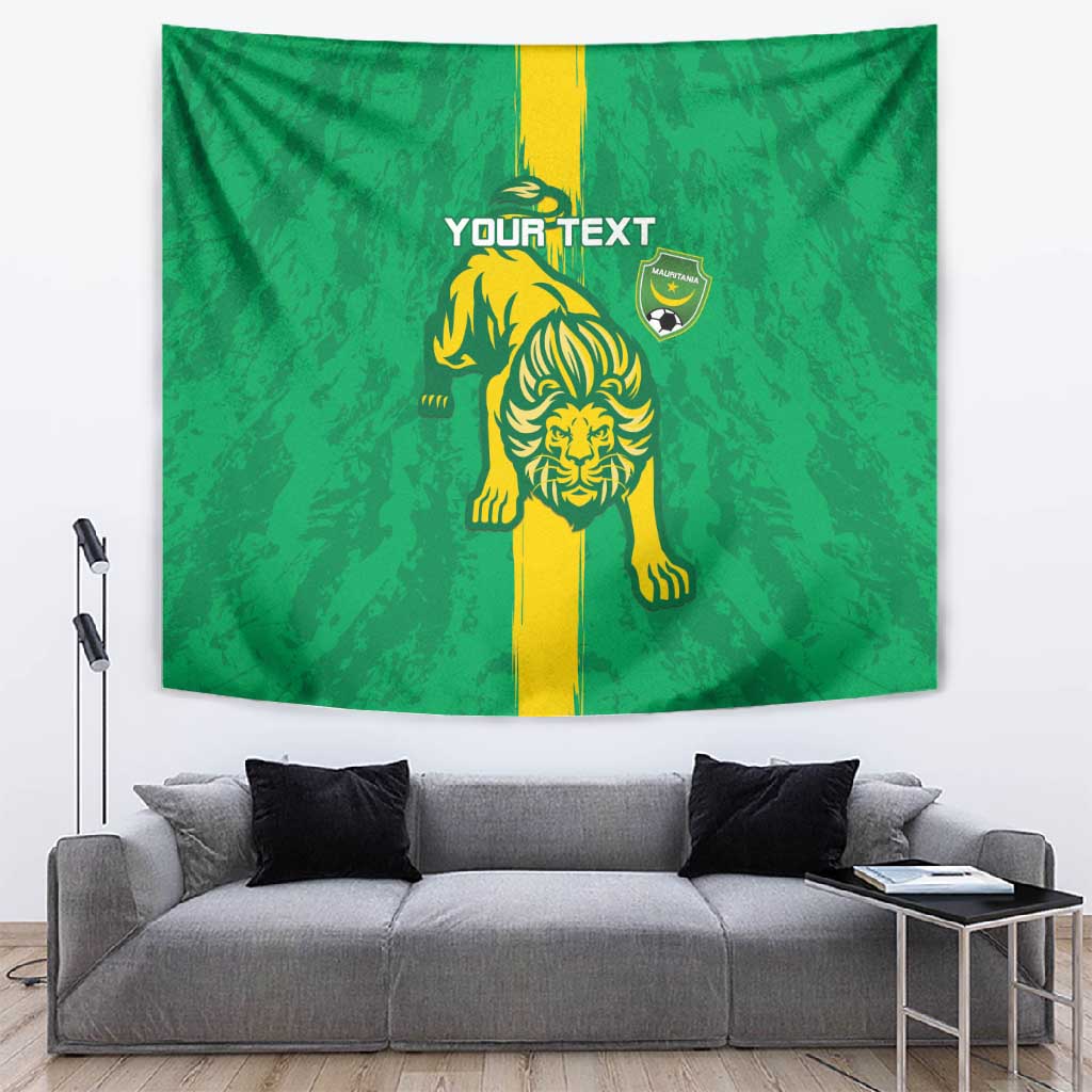 Custom Mauritania Football Tapestry Go Lions of Chinguetti LT15