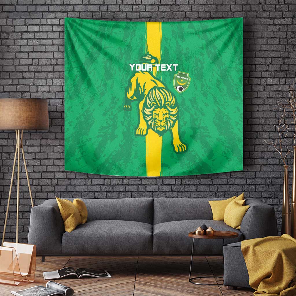 Custom Mauritania Football Tapestry Go Lions of Chinguetti LT15
