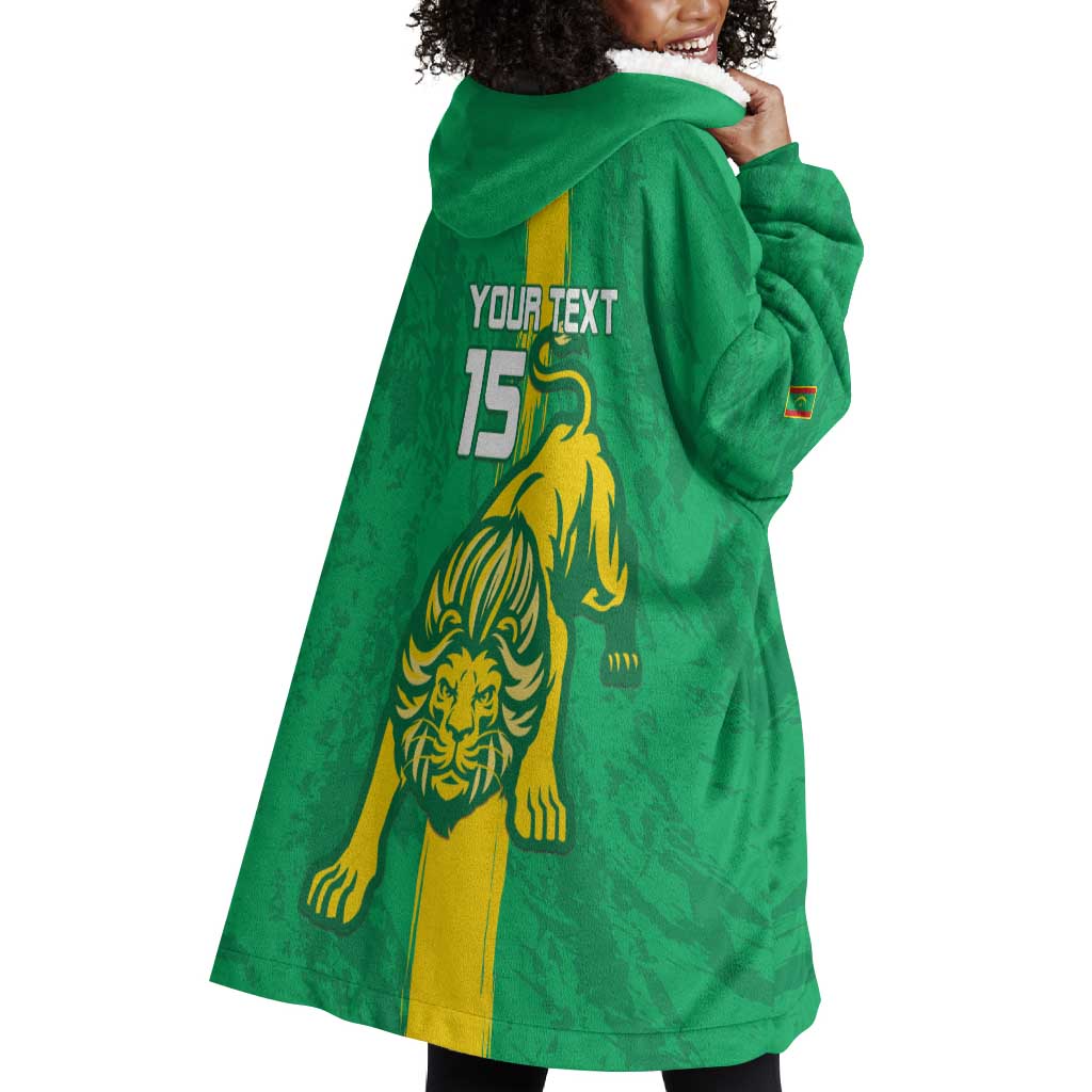 Custom Mauritania Football Wearable Blanket Hoodie Go Lions of Chinguetti LT15