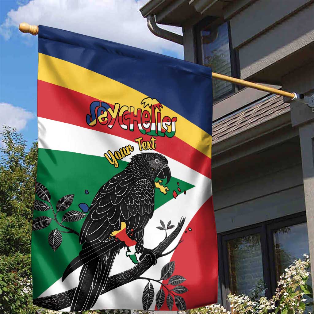 Personalized Happy Seychelles Independence Day Garden Flag Black Parrot Coat Of Arms LT15