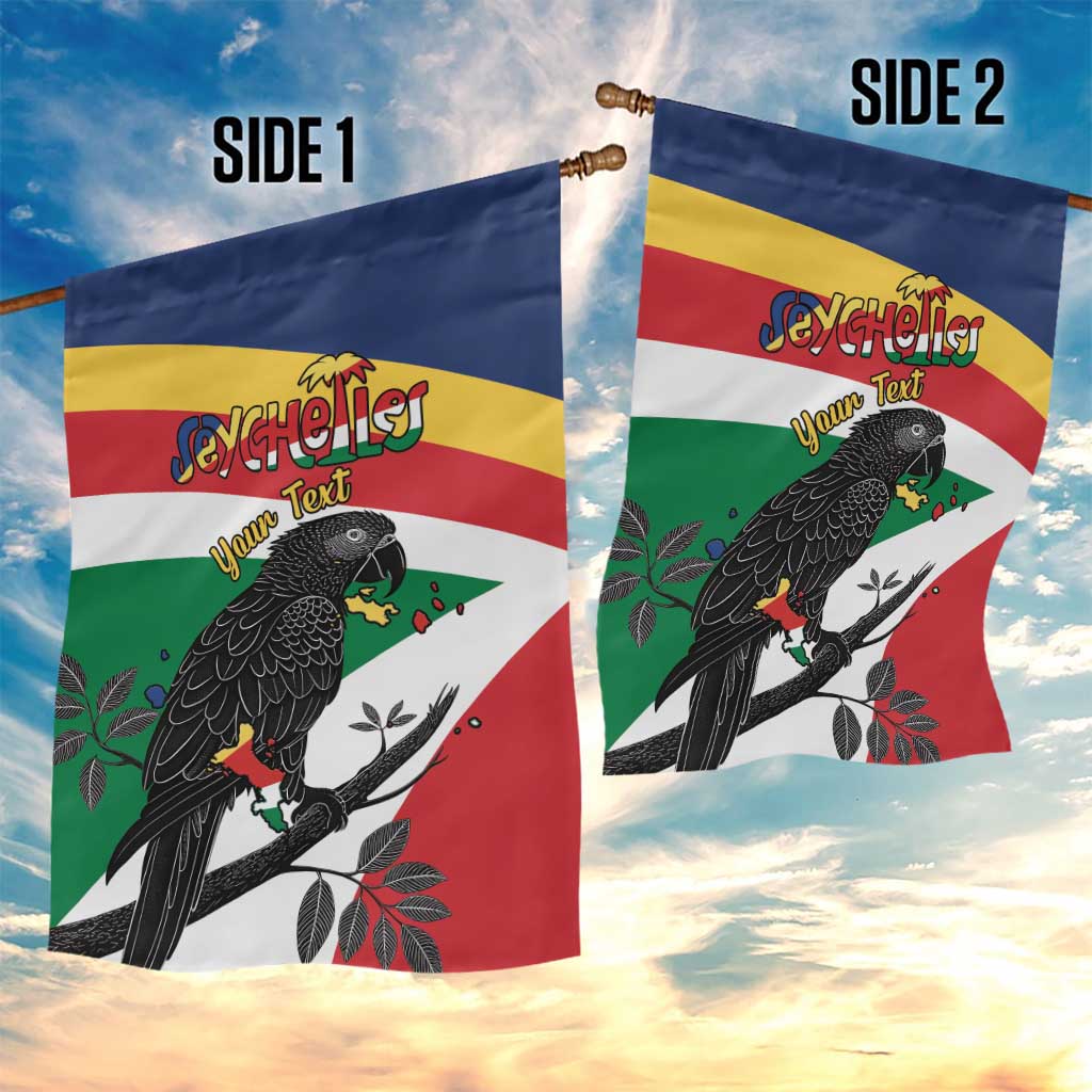 Personalized Happy Seychelles Independence Day Garden Flag Black Parrot Coat Of Arms LT15