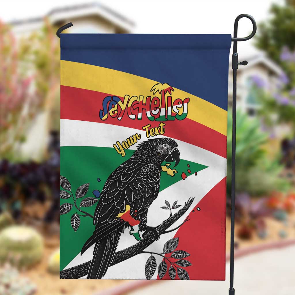 Personalized Happy Seychelles Independence Day Garden Flag Black Parrot Coat Of Arms LT15