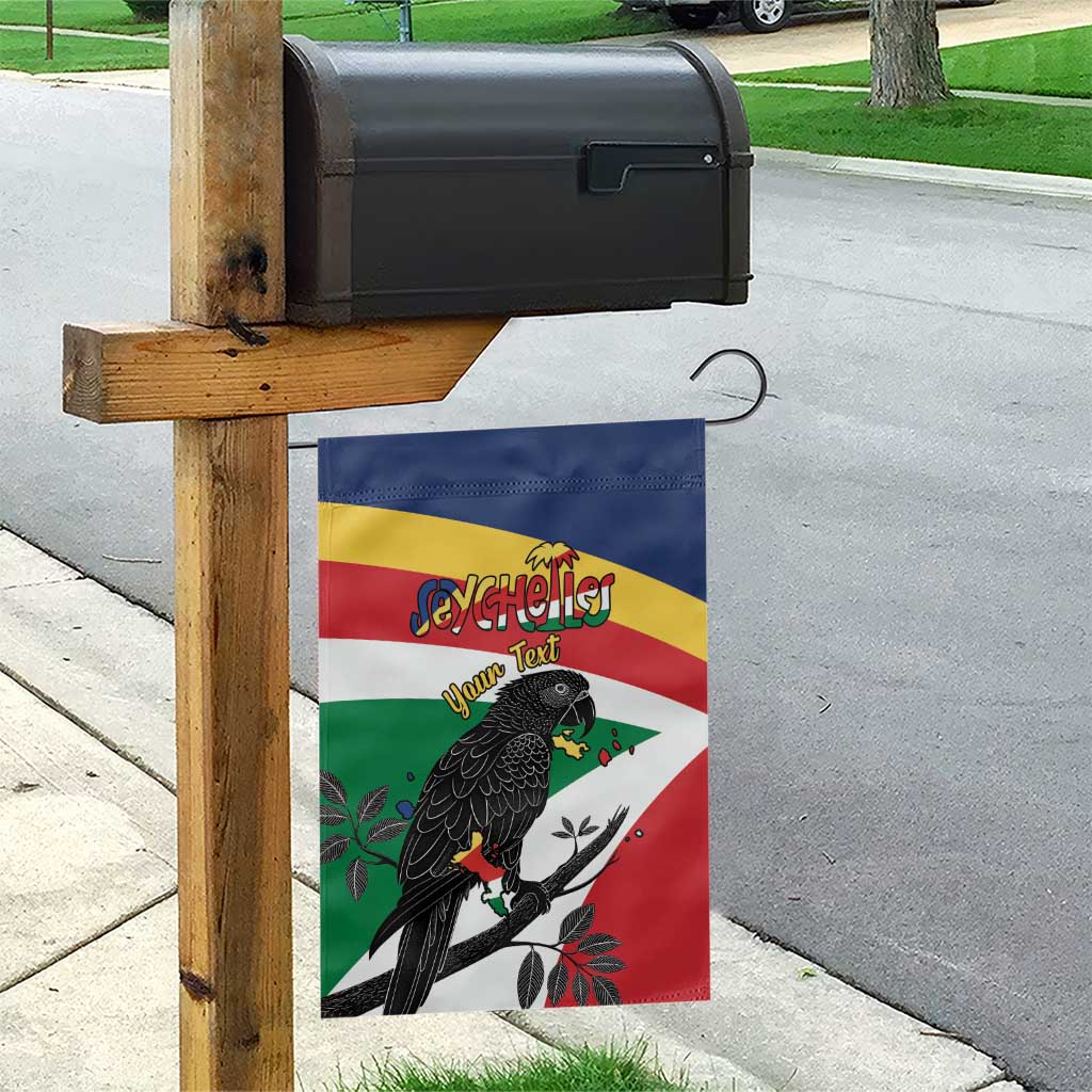 Personalized Happy Seychelles Independence Day Garden Flag Black Parrot Coat Of Arms LT15