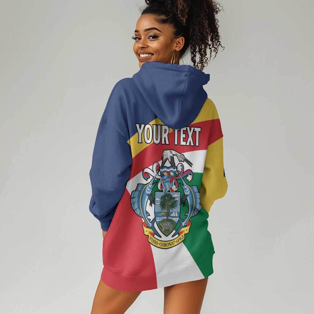 Personalized Happy Seychelles Independence Day Hoodie Dress Black Parrot Coat Of Arms LT15