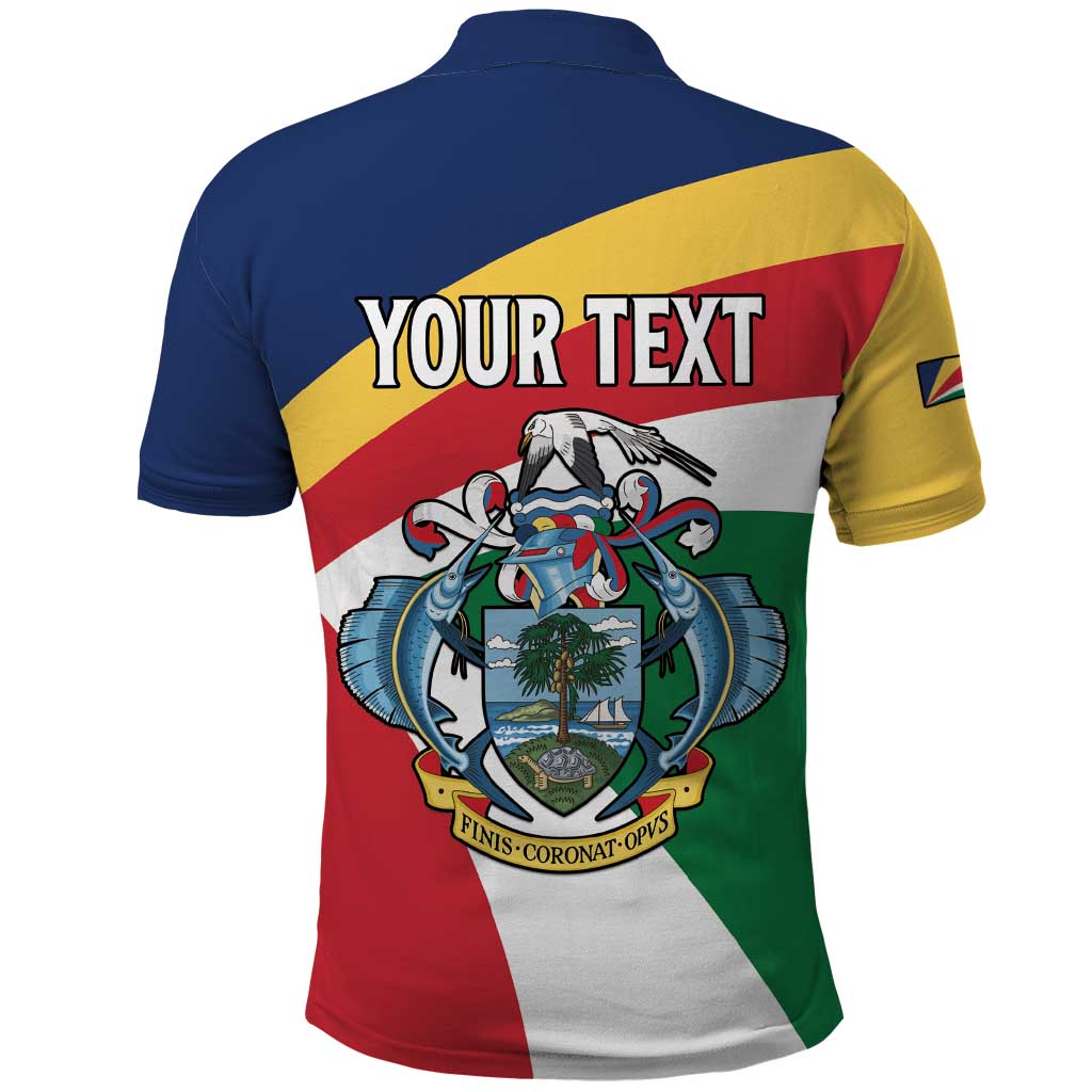 Personalized Seychelles Independence Day Polo Shirt Coat Of Arms Black Parrot LT15