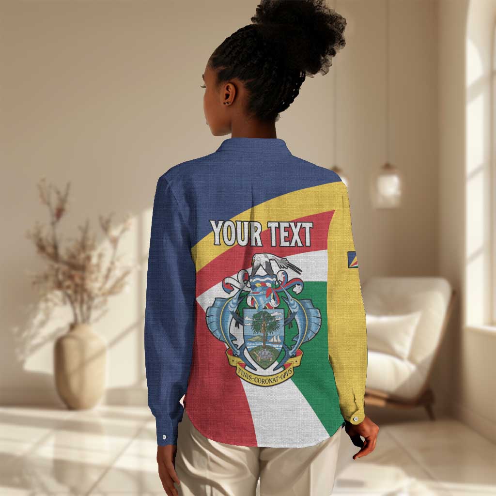 Personalized Happy Seychelles Independence Day Women Casual Shirt Black Parrot Coat Of Arms LT15