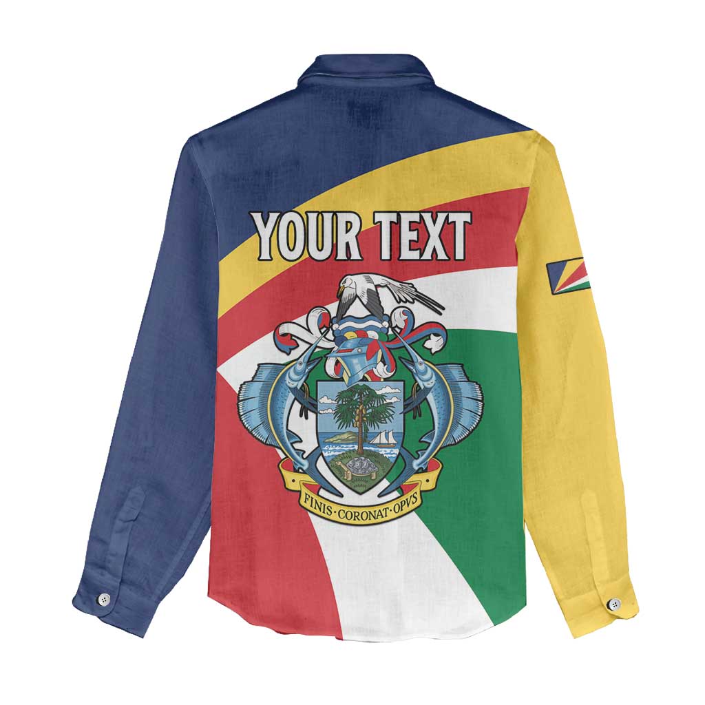 Personalized Happy Seychelles Independence Day Women Casual Shirt Black Parrot Coat Of Arms LT15