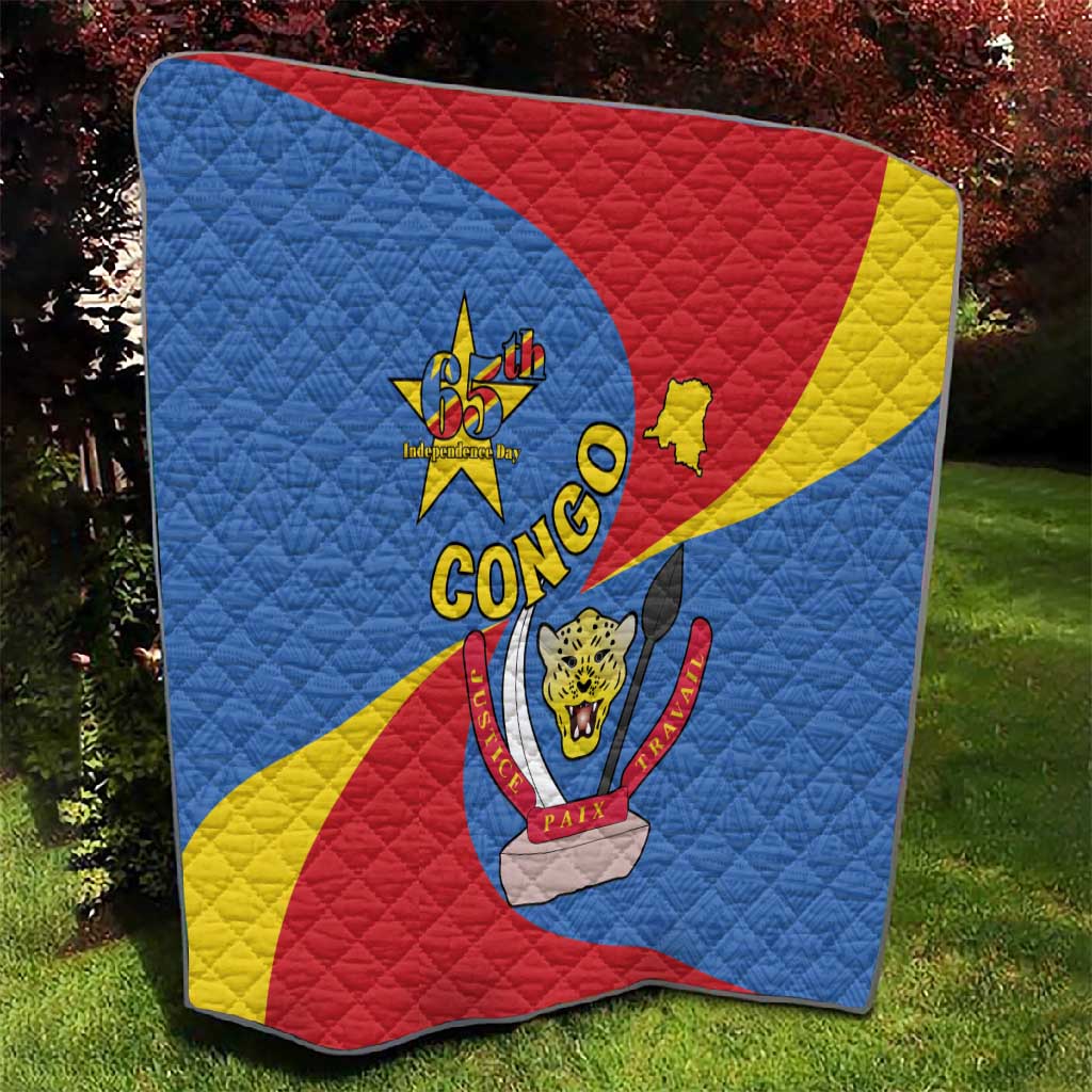 Congo-Kinshasa Independence Day Quilt Coat Of Arms - African Pattern LT15