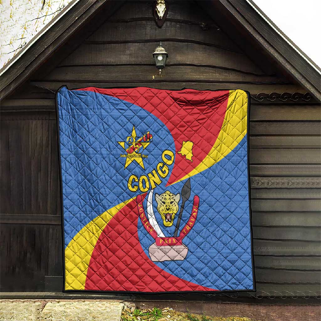 Congo-Kinshasa Independence Day Quilt Coat Of Arms - African Pattern LT15