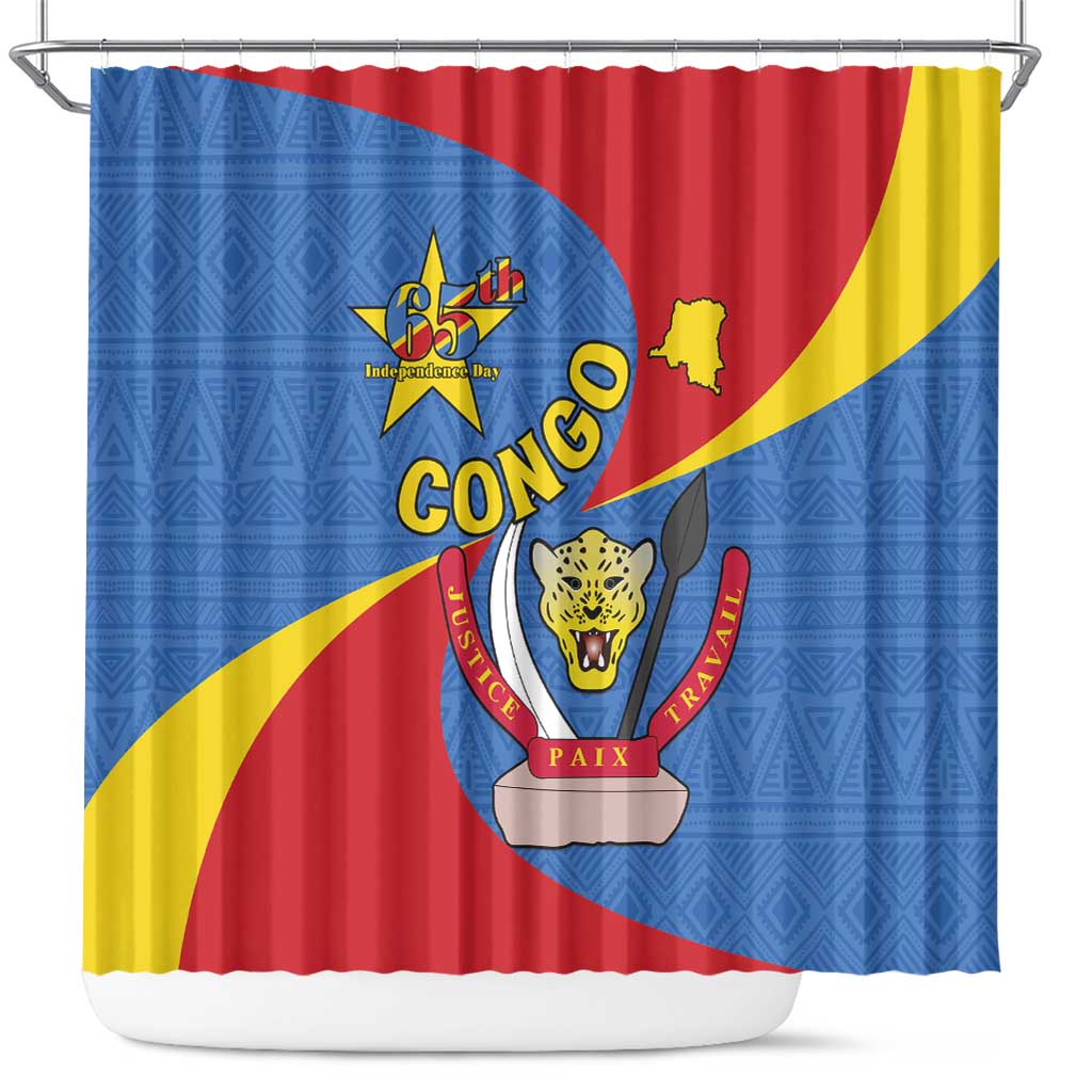 Congo-Kinshasa Shower Curtain 65th Anniversary Of Independence LT15