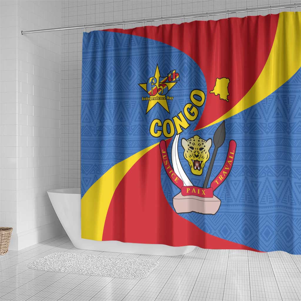 Congo-Kinshasa Shower Curtain 65th Anniversary Of Independence LT15