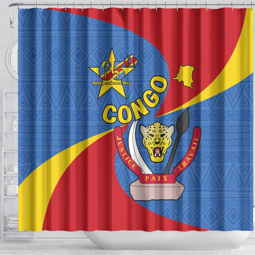 Congo-Kinshasa Shower Curtain 65th Anniversary Of Independence LT15